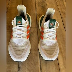 Adidas UltraBoost 21 NCAA Pack Miami Hurricanes 2021 GX7966 Men’s Size 6.5
